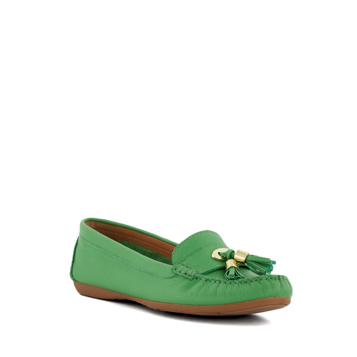 Women Dune London Garner - Green Flat Shoes - 2