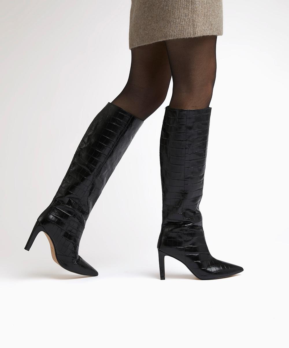 Women Spice - Black Dune London Knee High Boots