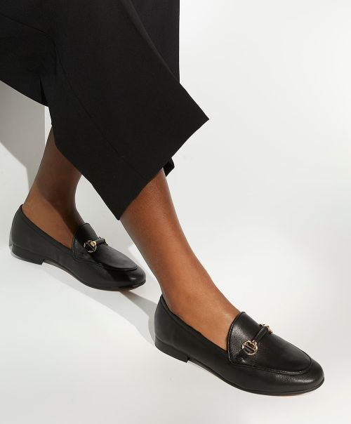 Women Dune London Grandeur - Black Flat Shoes