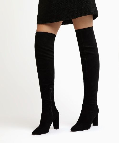 Syrell - Black Over The Knee Boots Women Dune London