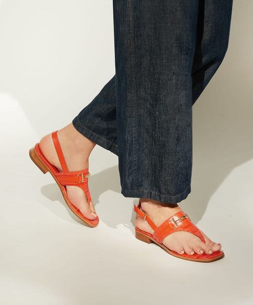Dune London Lexley - Orange Women Flat Sandals