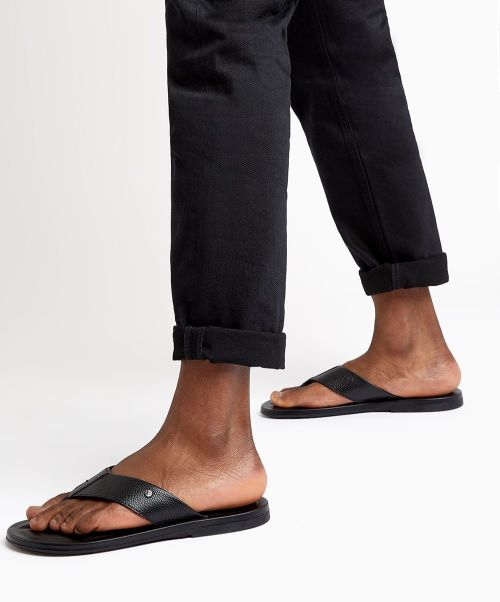 Fredss - Black Men Dune London Smart Sandals