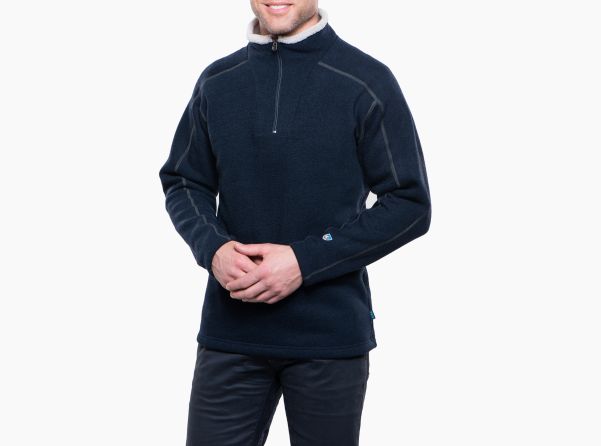 Men Mutiny Blue Europa™ 1/4 Zip Sweater Kühl Long Sleeves Inviting