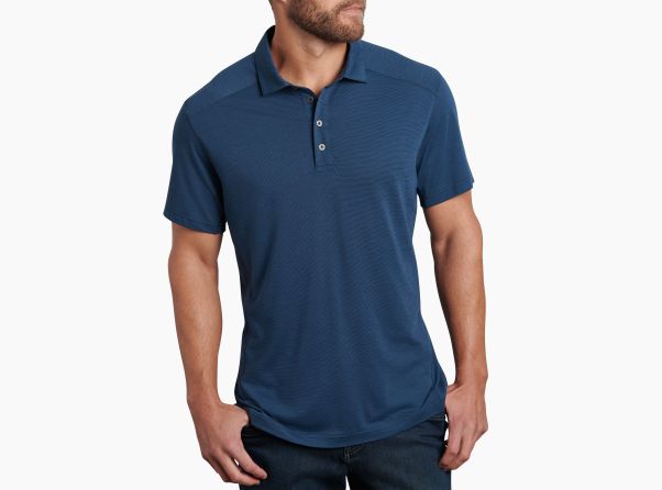 Valiant™ Polo Hygienic Pirate Blue Men Short Sleeves Kühl