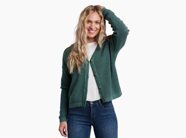 Brynn™ Cardigan Sweater Convenient Long Sleeves Women Kühl Evergreen