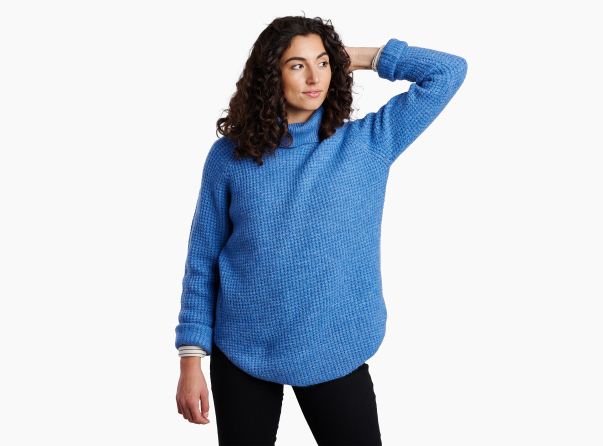 Kühl Long Sleeves Fashionable Women Big Sky Blue Sienna™ Sweater