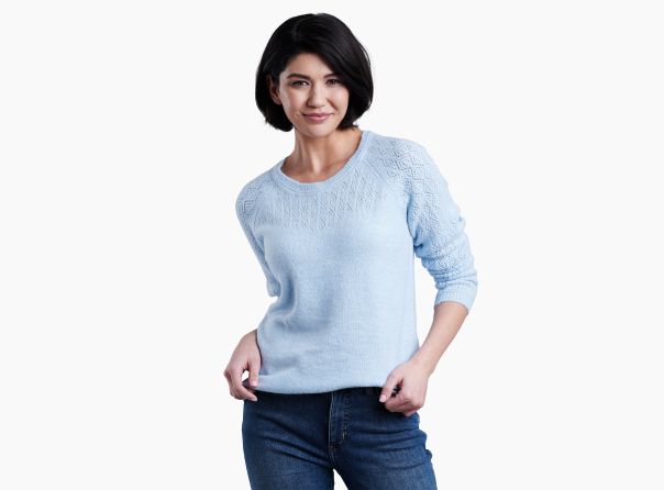 Top Women Kühl Long Sleeves Glacier Sonata™ Pointelle Sweater