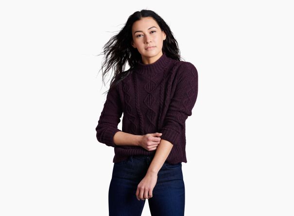 Helena™ Cable Sweater Ganache Tailor-Made Women Long Sleeves Kühl